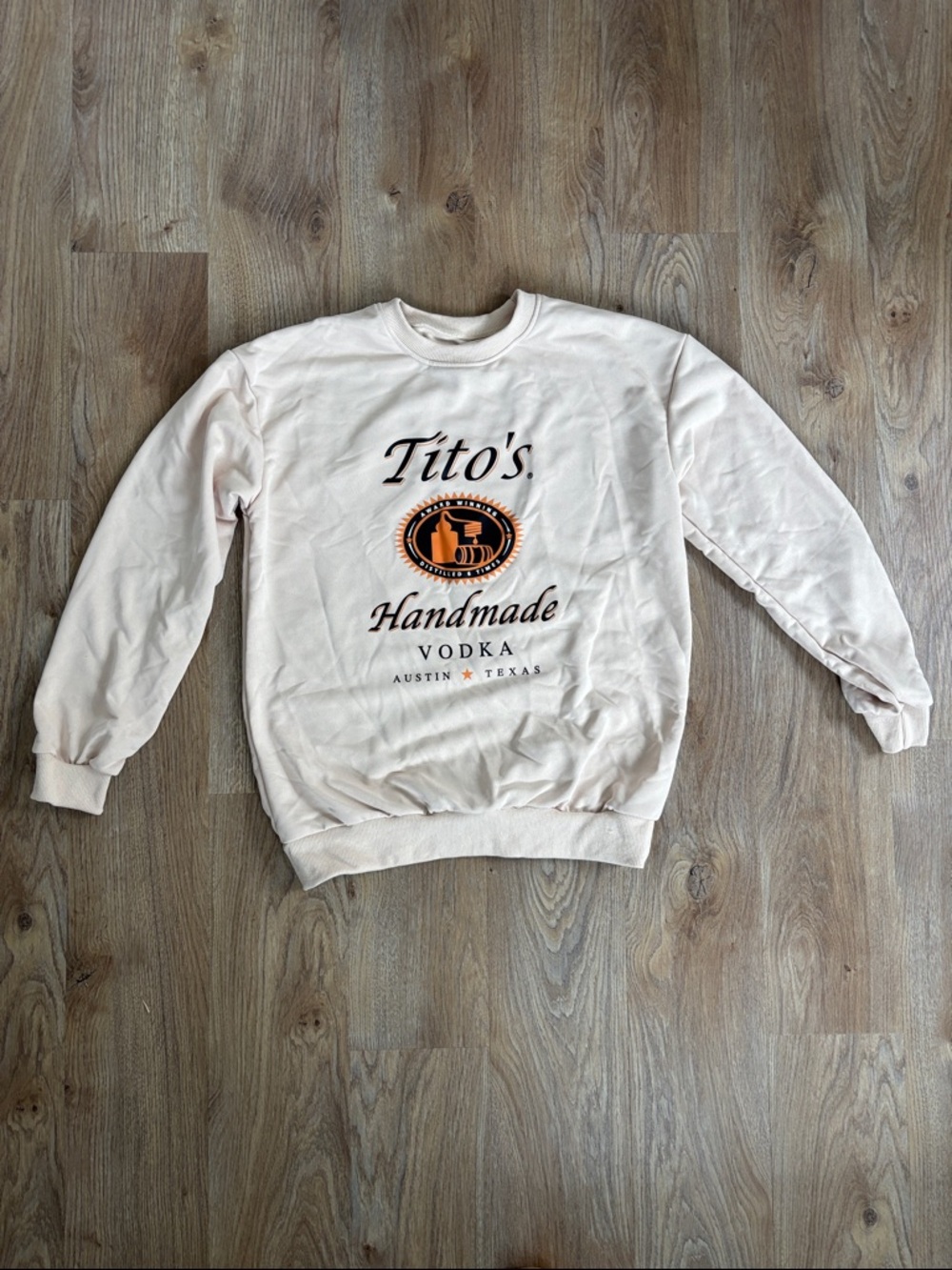 Handmade Vodka Cream Crewneck Sweatshirt - Men's
